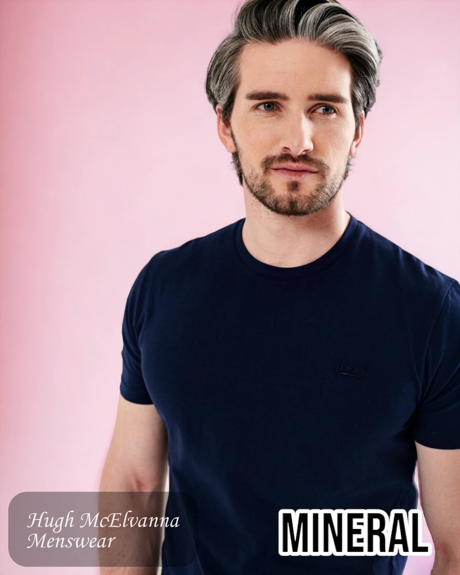 Men's smart - casual checkered t - shirts for semi - formal occasionsMineral GLOCK Navy T-Shirt Men's smart - casual checkered t - shirts for semi - formal occasionsMineral GLOCK Navy T-Shirt