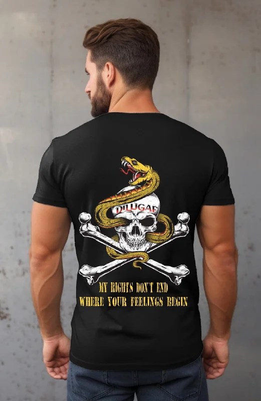 Men's button - front t - shirts with a unique artistic printMy Rights, Your Feelings T-Shirt Men's button - front t - shirts with a unique artistic printMy Rights, Your Feelings T-Shirt
