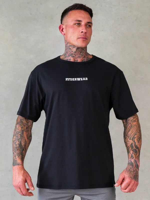 Men's button - front t - shirts with a unique artistic printOctane T-Shirt - Faded Black Men's button - front t - shirts with a unique artistic printOctane T-Shirt - Faded Black