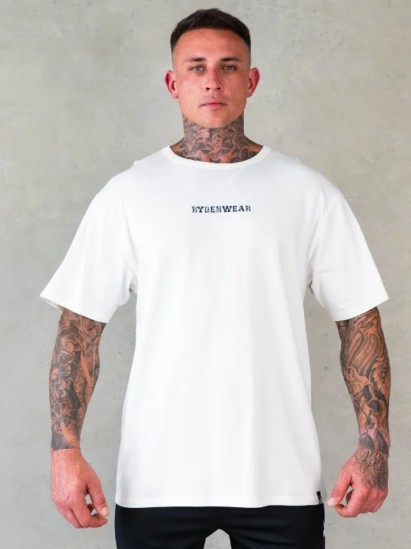 Men's ribbed t - shirts with a textured finish for added styleOctane T-Shirt - Off White Men's ribbed t - shirts with a textured finish for added styleOctane T-Shirt - Off White