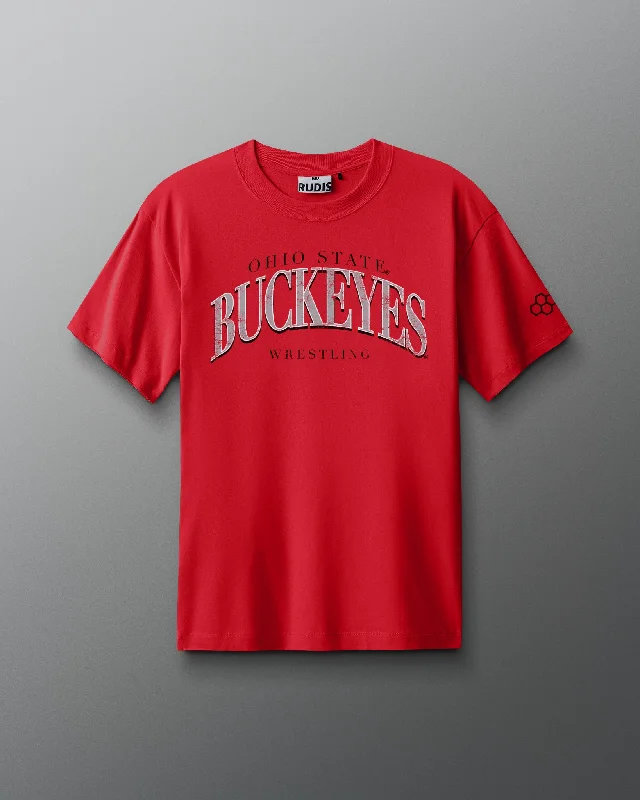 Men's mock - neck t - shirts with a modern and sleek styleOhio State Buckeyes Throwback Heavyweight T-Shirt Men's mock - neck t - shirts with a modern and sleek styleOhio State Buckeyes Throwback Heavyweight T-Shirt