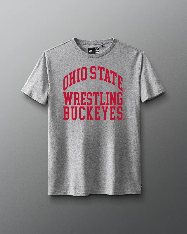 Men's polo t - shirts with a contrast collar for a preppy lookOhio State Wrestling Buckeyes T-Shirt Men's polo t - shirts with a contrast collar for a preppy lookOhio State Wrestling Buckeyes T-Shirt