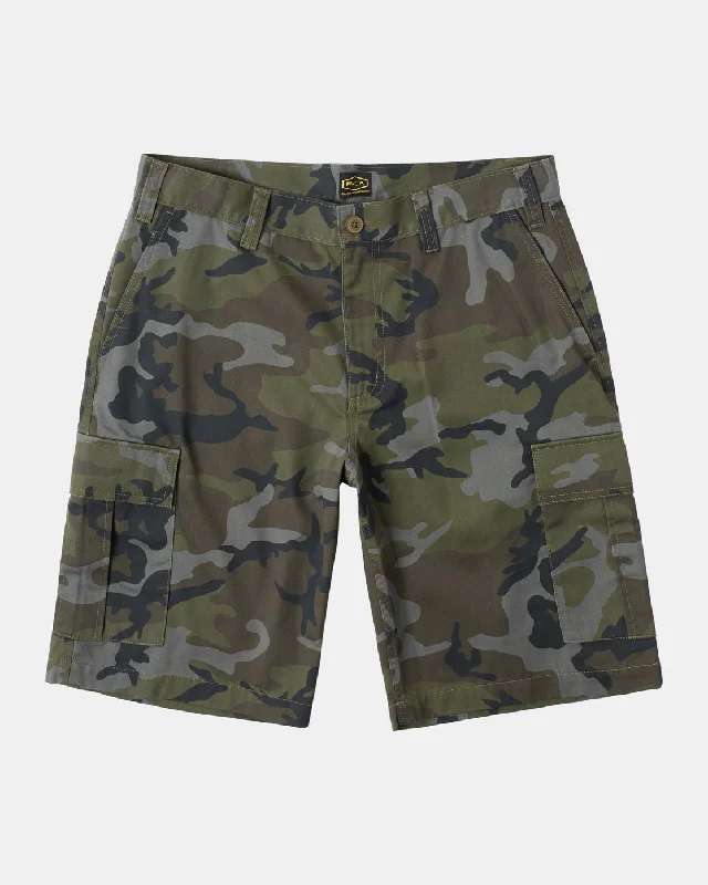 Men's elastic waistband lounge shorts for lazy weekends at home Dayshift Collection Americana Cargo Shorts - Camo Men's elastic waistband lounge shorts for lazy weekends at home Dayshift Collection Americana Cargo Shorts - Camo