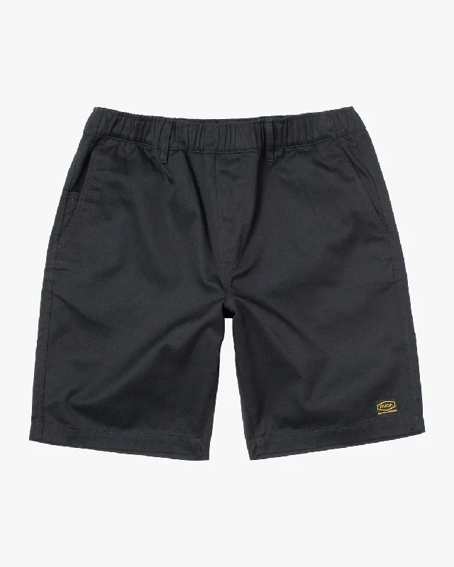 Men's high - waisted swim shorts with UPF protection for beach vacations Dayshift Collection Americana 20" Shorts - Black Men's high - waisted swim shorts with UPF protection for beach vacations Dayshift Collection Americana 20" Shorts - Black