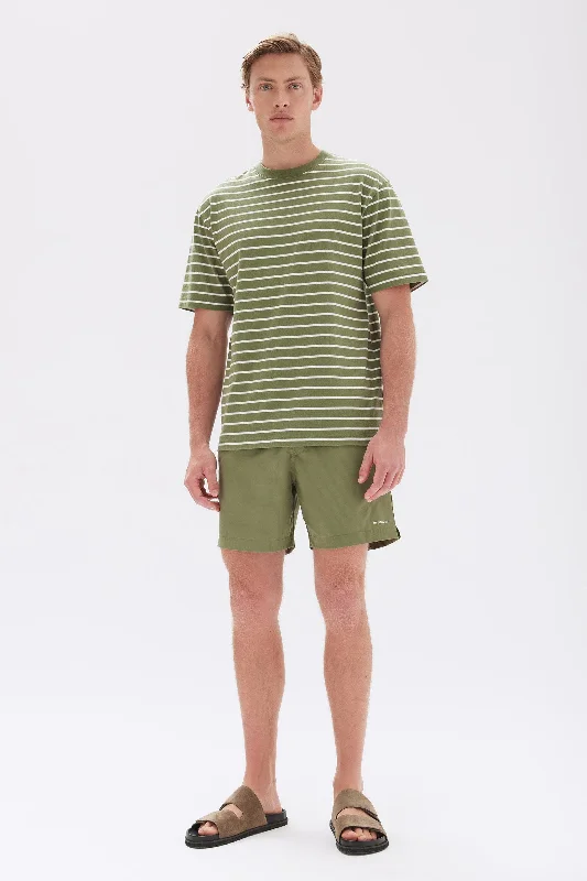 Men's wide - leg linen blend shorts for a relaxed beachside vibe    Reed Swim Short