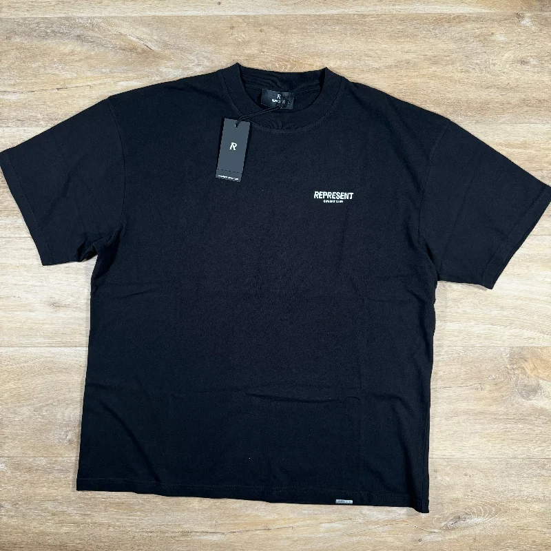 Men's distressed denim - look t - shirts with a rugged appealRepresent Owners Club T-Shirt in Black Men's distressed denim - look t - shirts with a rugged appealRepresent Owners Club T-Shirt in Black