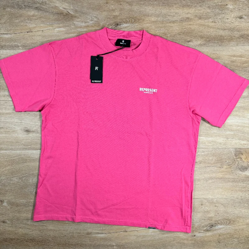 Men's moisture - wicking athletic t - shirts for intense workoutsRepresent Owners Club T-Shirt in Bubblegum Pink Men's moisture - wicking athletic t - shirts for intense workoutsRepresent Owners Club T-Shirt in Bubblegum Pink