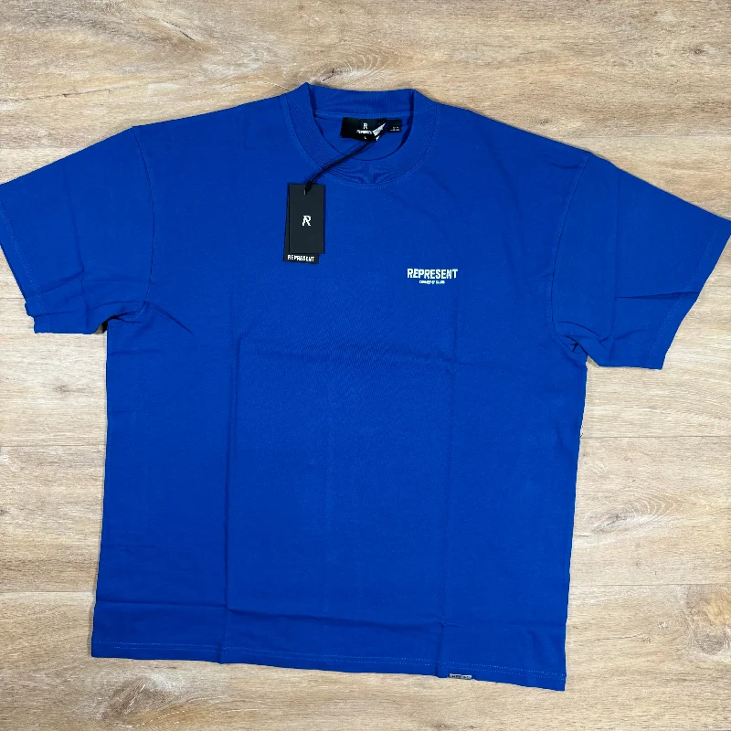 Men's lightweight performance t - shirts for running marathonsRepresent Owners Club T-Shirt in Cobalt Blue Men's lightweight performance t - shirts for running marathonsRepresent Owners Club T-Shirt in Cobalt Blue
