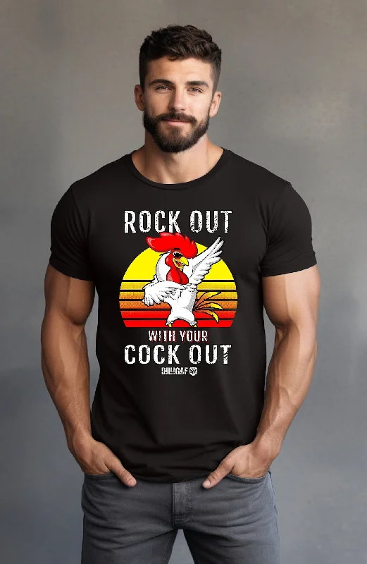 Men's long - sleeve henley t - shirts with button - down placketsRock Out T-Shirt