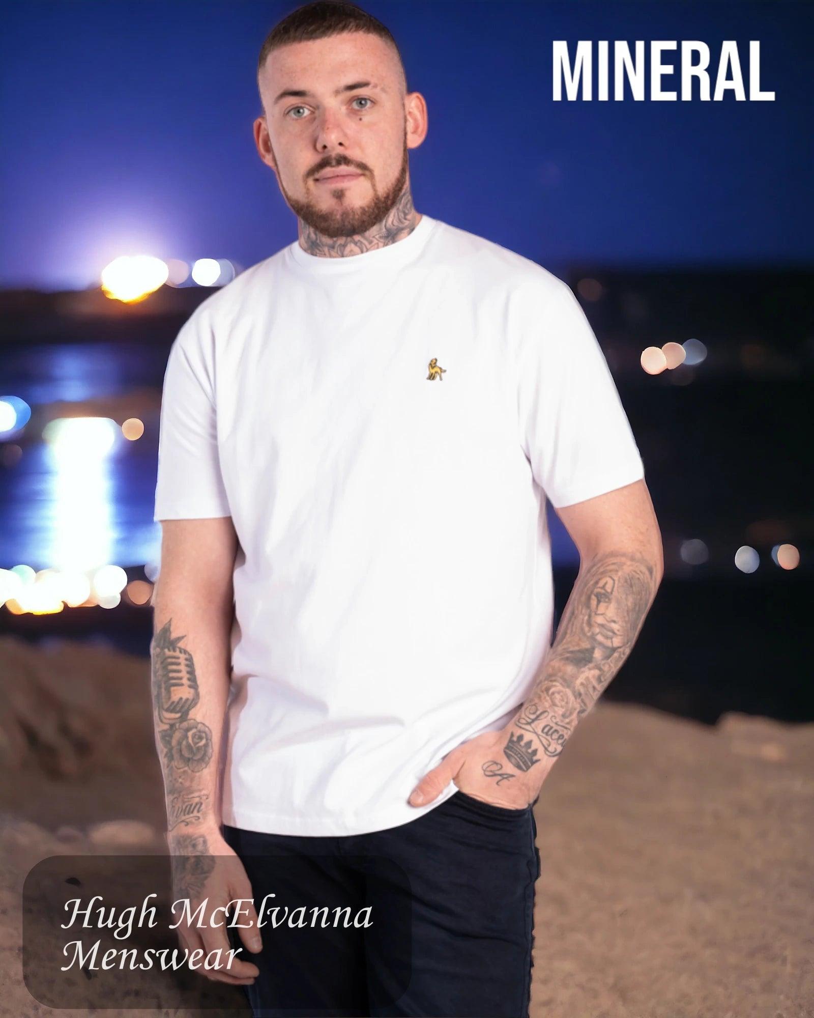Men's long - sleeve henley t - shirts with button - down placketsRous White Stretch Round Neck T-Shirt Men's long - sleeve henley t - shirts with button - down placketsRous White Stretch Round Neck T-Shirt