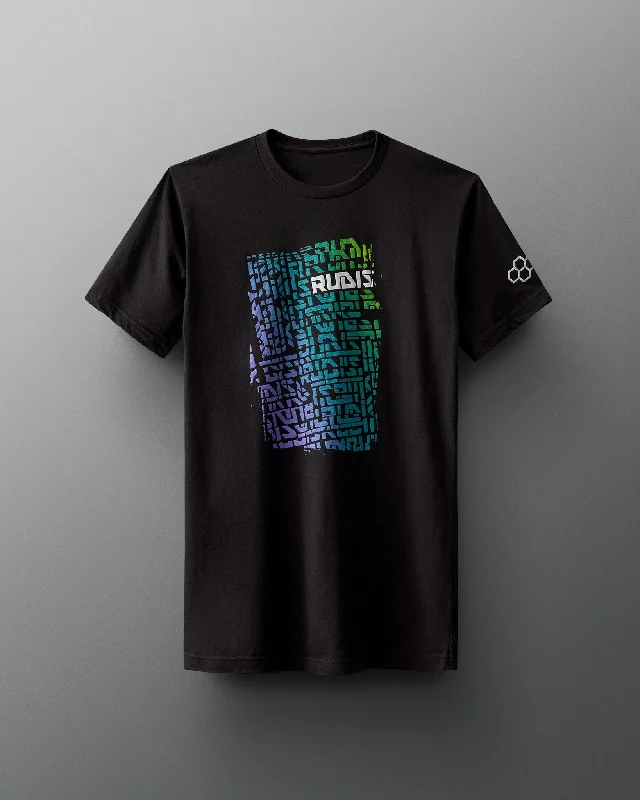 Men's tie - dye t - shirts with a bohemian styleRUDIS Block Gradient T-Shirt