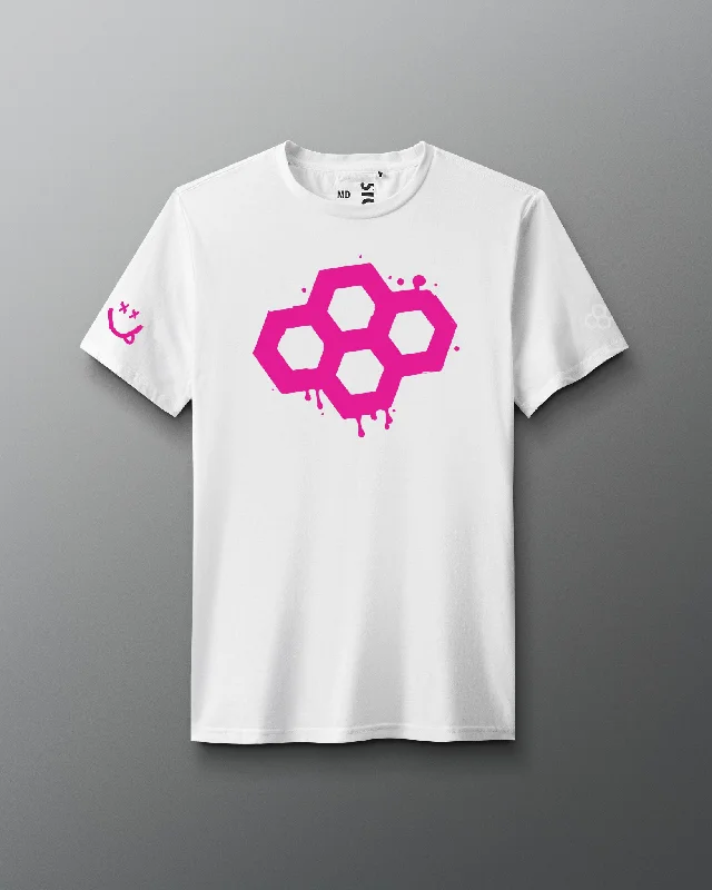 Men's smart - casual checkered t - shirts for semi - formal occasionsRUDIS Happy Pink Quadhex Elite Super Soft T-Shirt Men's smart - casual checkered t - shirts for semi - formal occasionsRUDIS Happy Pink Quadhex Elite Super Soft T-Shirt
