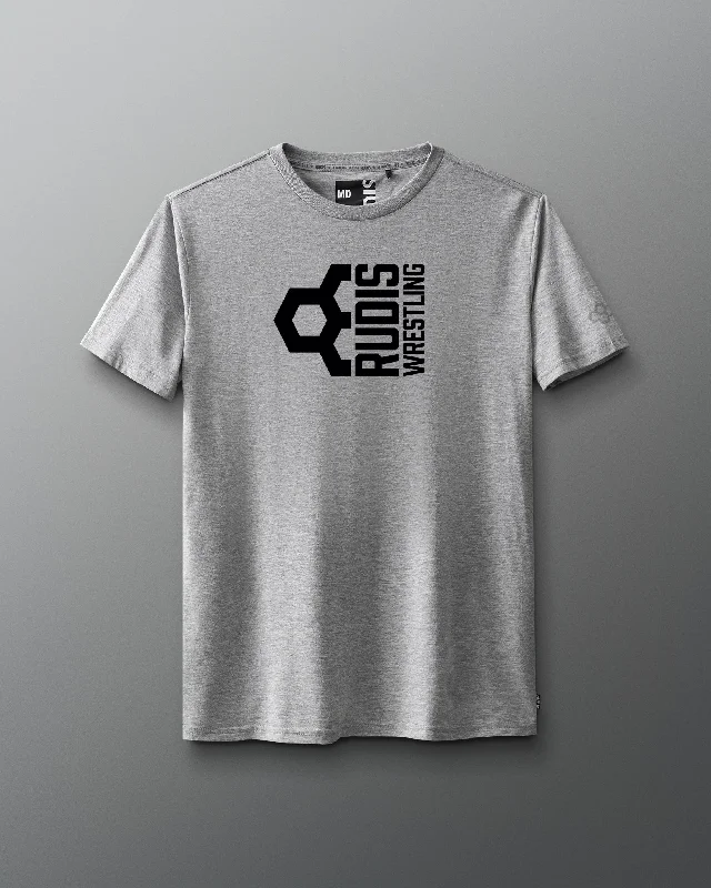 Men's distressed denim - look t - shirts with a rugged appealRUDIS Split Quadhex T-Shirt Men's distressed denim - look t - shirts with a rugged appealRUDIS Split Quadhex T-Shirt
