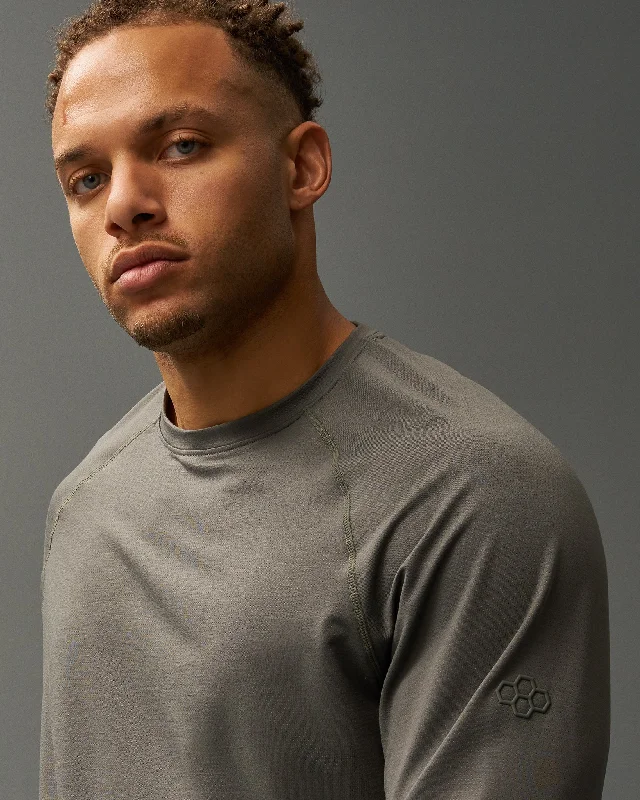 Men's mock - neck t - shirts with a modern and sleek styleRUDIS Tech Thermal - Dark Olive Men's mock - neck t - shirts with a modern and sleek styleRUDIS Tech Thermal - Dark Olive
