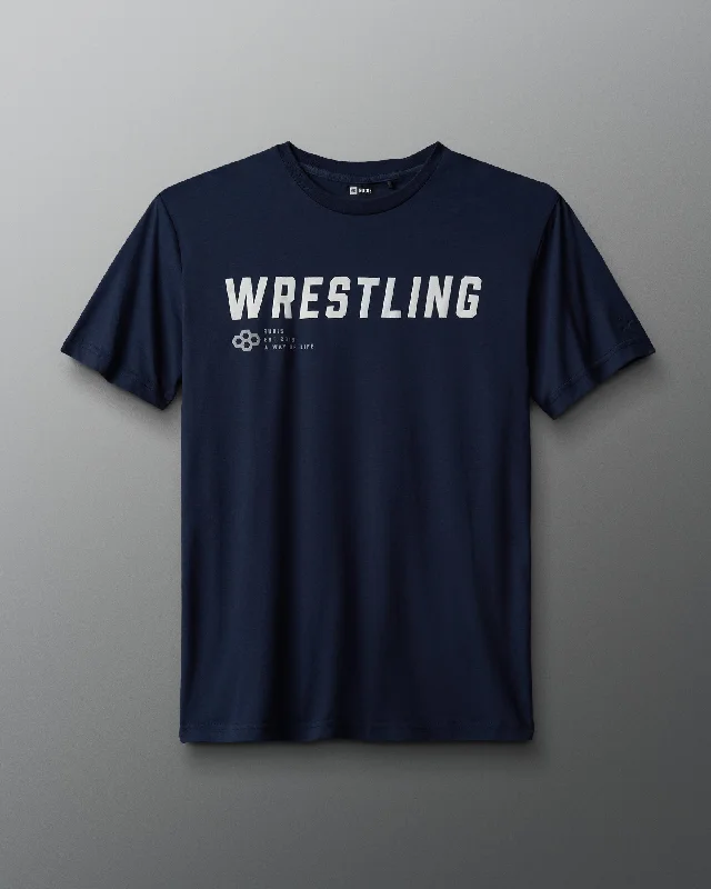 Men's moisture - wicking athletic t - shirts for intense workoutsRUDIS Wrestling Slanted T-Shirt Men's moisture - wicking athletic t - shirts for intense workoutsRUDIS Wrestling Slanted T-Shirt