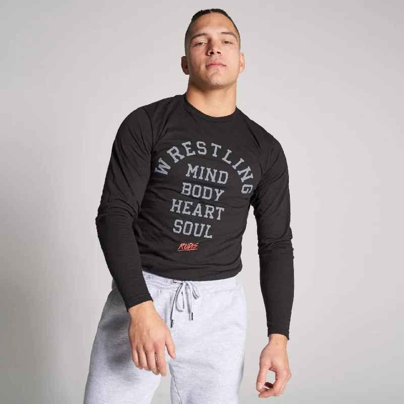 Men's thermal t - shirts with a high - neck design for cold weatherRUDIS Wrestling Spirit Long Sleeve Men's thermal t - shirts with a high - neck design for cold weatherRUDIS Wrestling Spirit Long Sleeve
