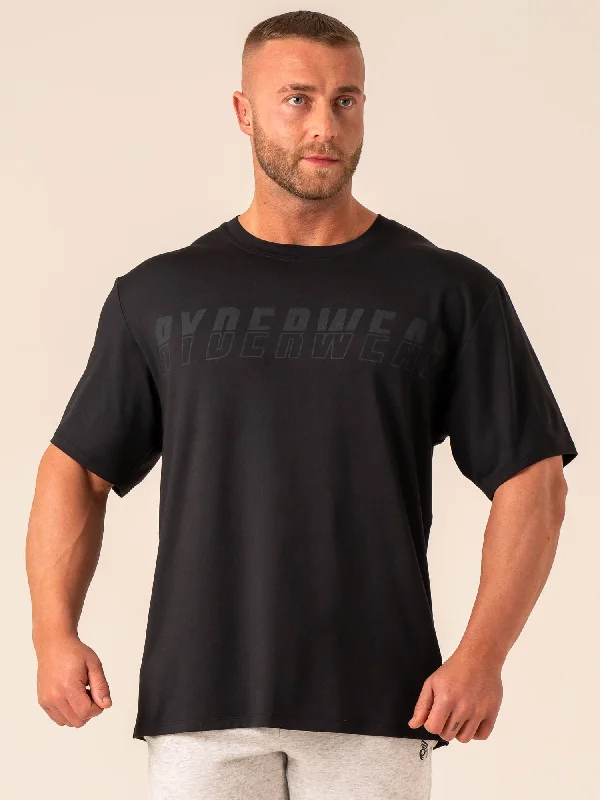 Men's UV - protection t - shirts for outdoor activities in the sunSoft Tech Oversized T-Shirt - Black Men's UV - protection t - shirts for outdoor activities in the sunSoft Tech Oversized T-Shirt - Black