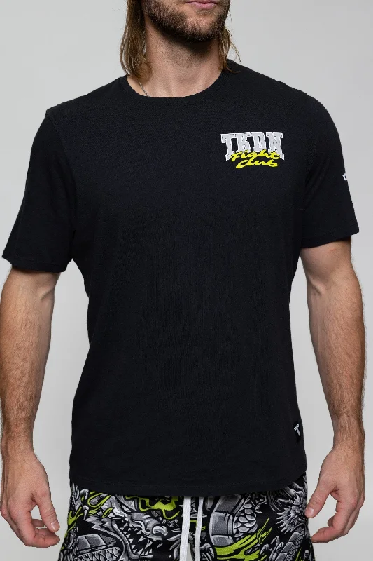 Men's antimicrobial t - shirts for odor - free freshness during travelTKDN Grey Fight Club T-Shirt - Black Men's antimicrobial t - shirts for odor - free freshness during travelTKDN Grey Fight Club T-Shirt - Black