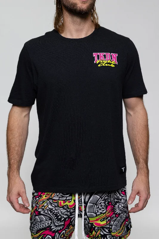 Men's antimicrobial t - shirts for odor - free freshness during travelTKDN Pink Fight Club T-Shirt - Black Men's antimicrobial t - shirts for odor - free freshness during travelTKDN Pink Fight Club T-Shirt - Black