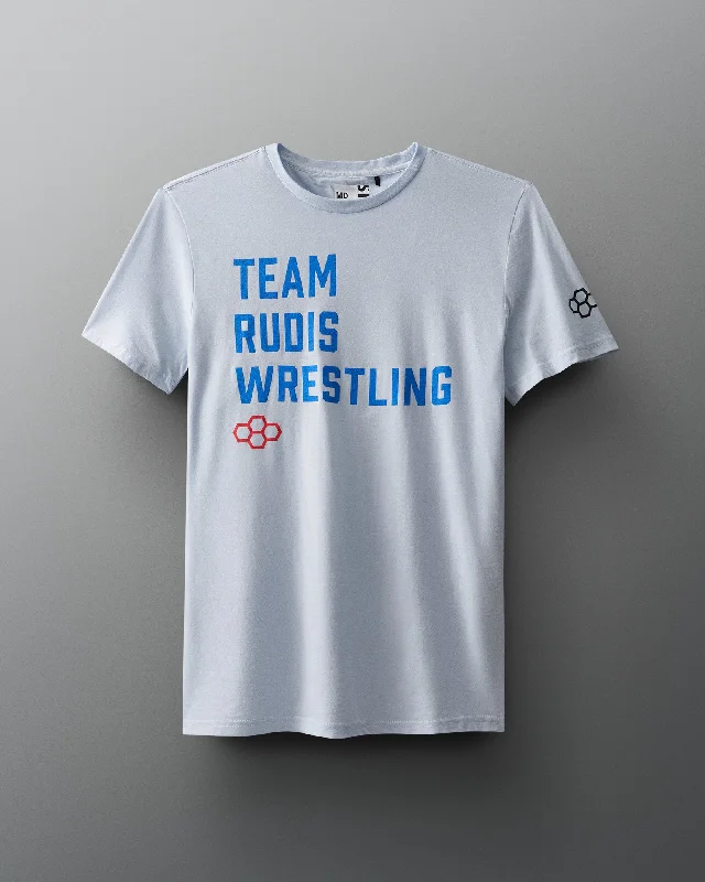 Men's short - sleeve linen t - shirts for summer beach outingsTeam RUDIS Wrestling Stacked T-Shirt Men's short - sleeve linen t - shirts for summer beach outingsTeam RUDIS Wrestling Stacked T-Shirt