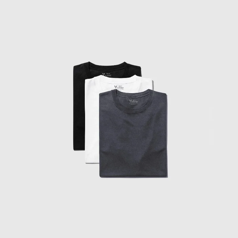 Men's thermal t - shirts with a high - neck design for cold weatherEssential 3-Pack