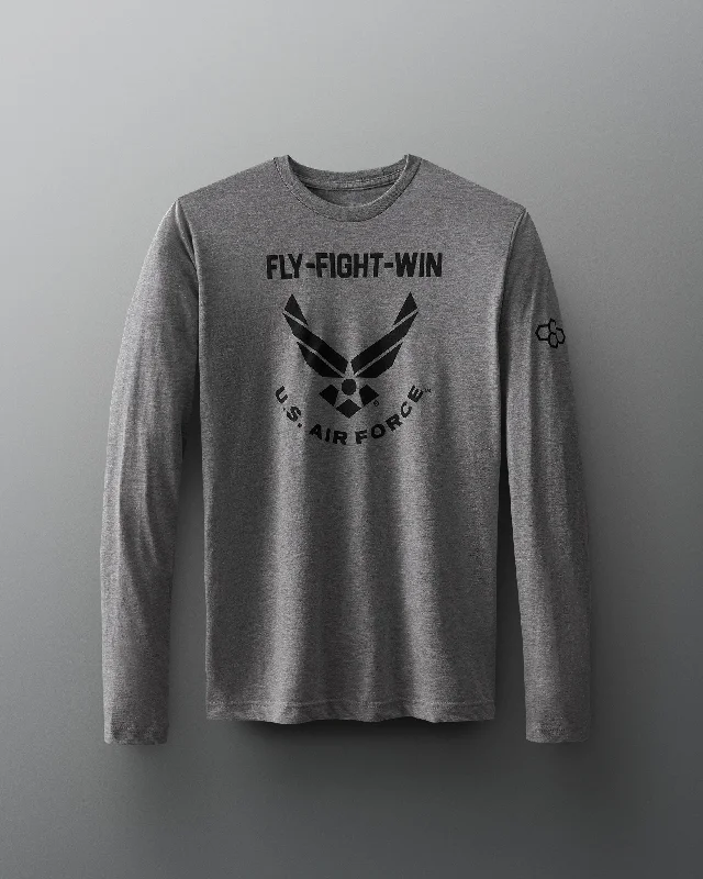 Men's slim - fit graphic t - shirts with vintage rock band printsU.S. Air Force "Fly-Fight-Win" Long Sleeve Men's slim - fit graphic t - shirts with vintage rock band printsU.S. Air Force "Fly-Fight-Win" Long Sleeve