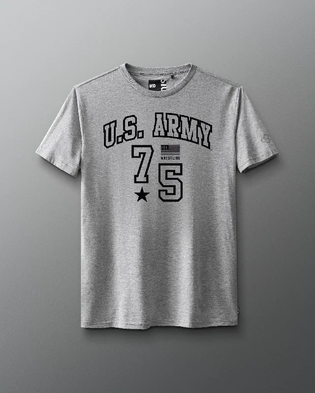 Men's organic cotton crew - neck t - shirts for everyday comfortU.S. Army 75 Outline T-Shirt Men's organic cotton crew - neck t - shirts for everyday comfortU.S. Army 75 Outline T-Shirt