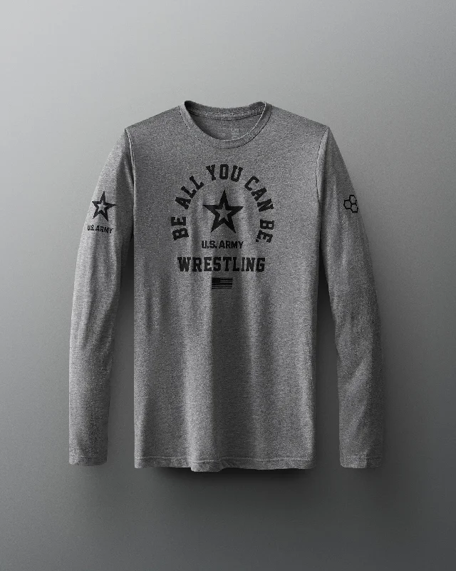Men's plus - size pocket t - shirts with a classic lookU.S. Army "Be All You Can Be" Wrestling Long Sleeve Men's plus - size pocket t - shirts with a classic lookU.S. Army "Be All You Can Be" Wrestling Long Sleeve
