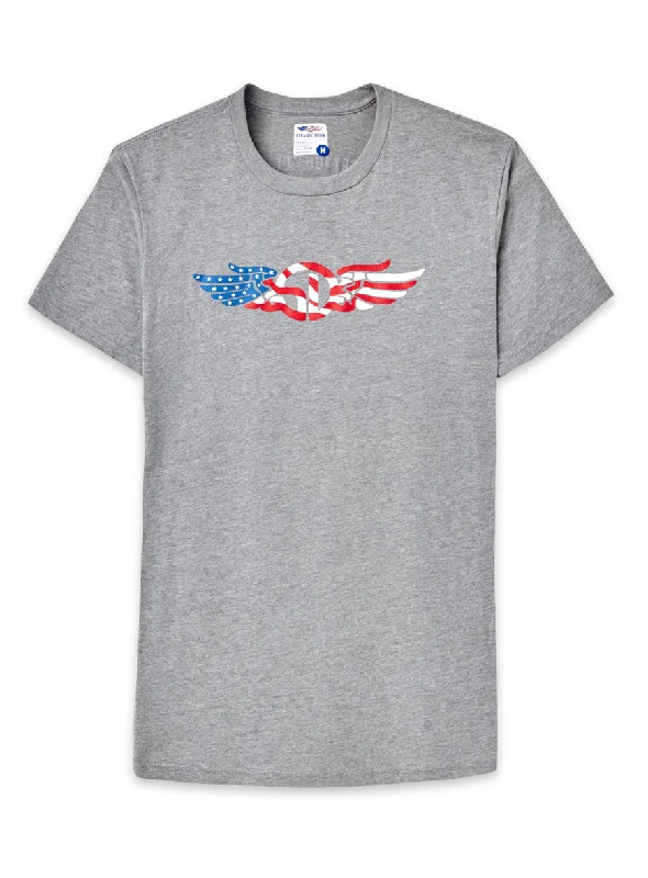Men's organic cotton crew - neck t - shirts for everyday comfortUSA Wings Tee
