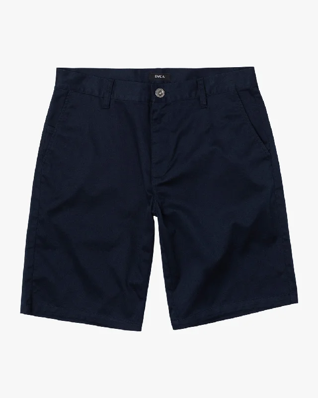 Men's checkered pattern wool shorts for a stylish winter layering option Weekend Stretch 20" Chino Shorts - Navy Marine Men's checkered pattern wool shorts for a stylish winter layering option Weekend Stretch 20" Chino Shorts - Navy Marine