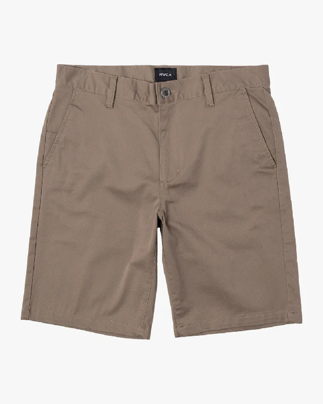 Men's elastic waistband lounge shorts for lazy weekends at home   Weekend Stretch 20" Shorts - Dark Khaki