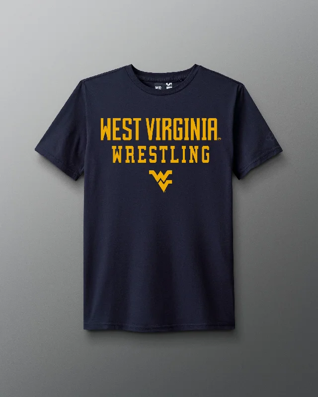Men's mock - neck t - shirts with a modern and sleek styleWVU Wrestling T-Shirt